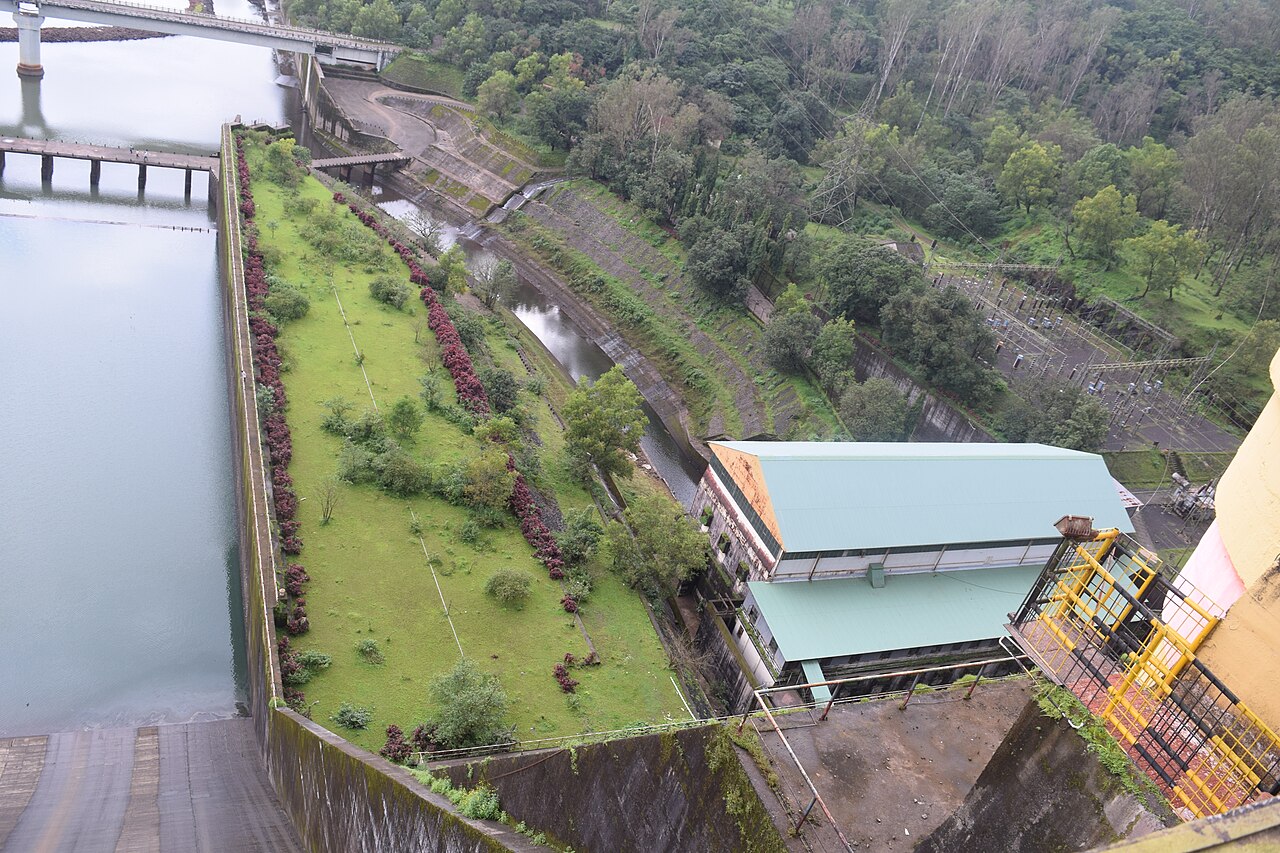 Powerhouse at the base of Koyna Dam, Satara district